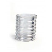 Прозрачная сквозная насадка на пенис с ребрышками - Sex Expert - в Долгопрудном купить с доставкой