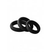 Набор из 3 черных эрекционных колец Smooth Silicone Cockring Pack - Dream Toys - в Долгопрудном купить с доставкой