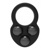 Черное эрекционное кольцо с утяжелителями - Dream Toys - в Долгопрудном купить с доставкой