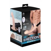 Телесный полый страпон с вибрацией Erection Agents - 24,1 см. - NMC - купить с доставкой в Долгопрудном