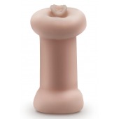 Телесный люминесцентный двусторонний мастурбатор Tasha - Blush Novelties - в Долгопрудном купить с доставкой