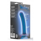 Синяя насадка с гладкой поверхностью Surrender 5.75 Inch Intermediate Pegging Dildo - 14,6 см. - Blush Novelties - купить с доставкой в Долгопрудном