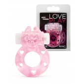 Розовое эрекционное виброкольцо в форме зайчика - 1137 - в Долгопрудном купить с доставкой