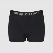 Черные трусики-боксеры для фиксации насадок Strap-on-me Harness Lingerie Allure - size M - Strap-on-me - купить с доставкой в Долгопрудном