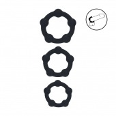 Набор из 3 эрекционных колец Beaded Silicone Cockring Set - Shots Media BV - в Долгопрудном купить с доставкой