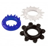 Набор из 3 эрекционных колец разного цвета и рельефа - Boys of Toys - в Долгопрудном купить с доставкой