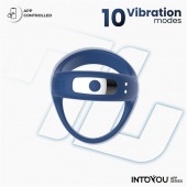 Синее интерактивное эрекционное виброкольцо Rank - Intoyou - в Долгопрудном купить с доставкой