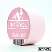 Розовый скотч для фиксации Non-Sticky Bondage Tape - 15 м. - Intoyou - купить с доставкой в Долгопрудном