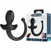 Черная анальная вибропробка с хвостом Anthony - Baile