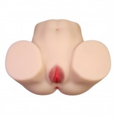 Телесный мастурбатор с 2 любовными отверстиями Olivia - Baile - в Долгопрудном купить с доставкой