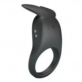 Черное перезаряжаемое виброкольцо Carlton - Baile - в Долгопрудном купить с доставкой