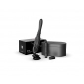 Черная секс-машина с функцией нагрева, насадками и присоской Sesh - Zalo - купить с доставкой в Долгопрудном