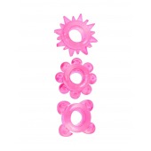 Комплект из 3 розовых эрекционных колец - Erowoman-Eroman - в Долгопрудном купить с доставкой