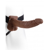 Полый мужской фаллопротез Hollow Strap-On with Balls - 24 см. - Pipedream - купить с доставкой в Долгопрудном