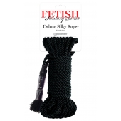 Черная веревка для фиксации Deluxe Silky Rope - 9,75 м. - Pipedream - купить с доставкой в Долгопрудном