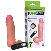 Фаллическая насадка Харнесс UNICOCK 7  с вибрацией - 19 см. - LOVETOY (А-Полимер) - купить с доставкой в Долгопрудном