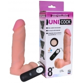 Фаллическая насадка Харнесс UNICOCK 8  с вибрацией - 20 см. - LOVETOY (А-Полимер) - купить с доставкой в Долгопрудном