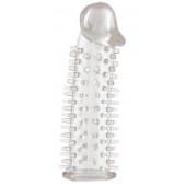 Прозрачная насадка на половой член с закрытой головкой и шипами - 12,5 см. - Toyfa Basic - в Долгопрудном купить с доставкой