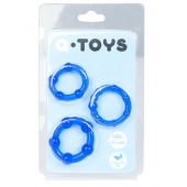 Набор из 3 синих эрекционных колец A-toys - A-toys - в Долгопрудном купить с доставкой
