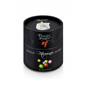 Массажная свеча с ароматом бубль-гума Bougie de Massage Gourmande Bubble Gum - 80 мл. - Plaisir Secret - купить с доставкой в Долгопрудном