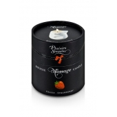 Массажная свеча с ароматом клубники Bougie de Massage Gourmande Fraise - 80 мл. - Plaisir Secret - купить с доставкой в Долгопрудном