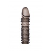 Дымчатая закрытая насадка ToyFa XLover с чешуйками и пупырышками - 13,5 см. - ToyFa - в Долгопрудном купить с доставкой