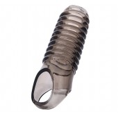 Дымчатая насадка с рёбрышками и подхватом мошонки ToyFa XLover - 12,5 см. - ToyFa - в Долгопрудном купить с доставкой