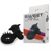 Чёрное эрекционное виброкольцо Sweet Ring с дельфинчиком - Baile - в Долгопрудном купить с доставкой