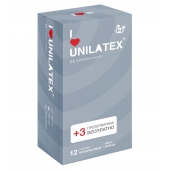 Презервативы с рёбрами Unilatex Ribbed - 12 шт. + 3 шт. в подарок - Unilatex - купить с доставкой в Долгопрудном