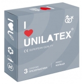 Презервативы с рёбрами Unilatex Ribbed - 3 шт. - Unilatex - купить с доставкой в Долгопрудном
