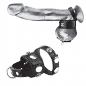 Утяжка для мошонки и пениса Cock Ring With 1  Ball Stretcher And Optional Weight Ring - BlueLine - купить с доставкой в Долгопрудном