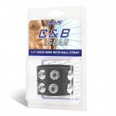 Ремень на член и мошонку 1.5  Cock Ring With Ball Strap - BlueLine - купить с доставкой в Долгопрудном