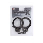 Чёрные наручники из листового металла BONDX METAL CUFFS BLACK - Dream Toys - купить с доставкой в Долгопрудном