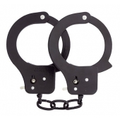Чёрные наручники из листового металла BONDX METAL CUFFS BLACK - Dream Toys - купить с доставкой в Долгопрудном