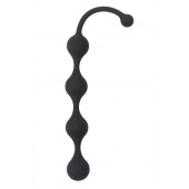Чёрная анальная цепочка SEE YOU FOUR BEADS ANAL - 24 см. - Dream Toys