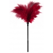 Пластиковая метелочка с красными пёрышками Small Feather Tickler - 32 см. - Blush Novelties - купить с доставкой в Долгопрудном