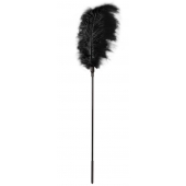 Стек с большим чёрным пером Large Feather Tickler - 65 см. - Blush Novelties - купить с доставкой в Долгопрудном