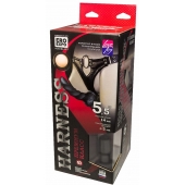 Пояс харнесс премиум класса WOMAN SIMPLEX(S) с 3 черными насадками - LOVETOY (А-Полимер) - купить с доставкой в Долгопрудном