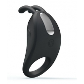 Чёрное эрекционное кольцо с вибрацией Rabbit Vibrator - Baile - в Долгопрудном купить с доставкой