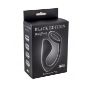 Чёрное эрекционное кольцо с анальной пробкой Button Anal Plug - Lola Games - в Долгопрудном купить с доставкой