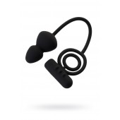 Чёрное эрекционное кольцо с вибростимулятором и анальным хвостом - Erotist Adult Toys - в Долгопрудном купить с доставкой