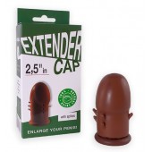 Коричневый латексный удлинитель пениса 2.5 in с шипиками - Sitabella - в Долгопрудном купить с доставкой