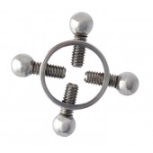 Серебристые зажимы для сосков на винтах - ToyFa - купить с доставкой в Долгопрудном