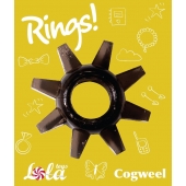 Чёрное эрекционное кольцо Rings Cogweel - Lola Games - в Долгопрудном купить с доставкой