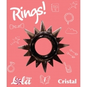 Чёрное эрекционное кольцо Rings Cristal - Lola Games - в Долгопрудном купить с доставкой