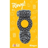 Чёрное эрекционное кольцо Rings Ringer - Lola Games - в Долгопрудном купить с доставкой
