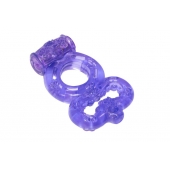 Фиолетовое эрекционное кольцо Rings Treadle с подхватом - Lola Games - в Долгопрудном купить с доставкой