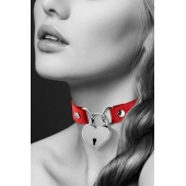 Красный чокер с замком в форме сердца - Bijoux Pour Toi - купить с доставкой в Долгопрудном