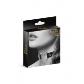 Чёрный чокер с кольцом в форме сердца - Bijoux Pour Toi - купить с доставкой в Долгопрудном