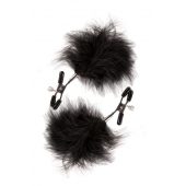Зажимы для сосков с пухом FEATHERED NIPPLE CLAMPS - Blush Novelties - купить с доставкой в Долгопрудном